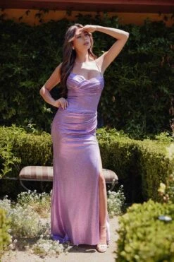 Juliet JT2494S Dress Sleeveless Metallic Fitted Evening Gown(Juliet Jt2494s Dress Sleeveless Metallic Fitted Evening Gown)