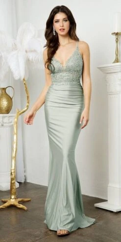 Juno M1006 Floor Length Fitted Sheath Jersey Gown Lace Bodice(Juno M1006 Floor Length Fitted Sheath Jersey Gown Lace Bodice) 12 Juno M1006 Floor Length Fitted Sheath Jersey Gown Lace Bodice(Juno M1006 Floor Length Fitted Sheath Jersey Gown Lace Bodice) -Discount Dress Shops JUNO M1006 SAGE