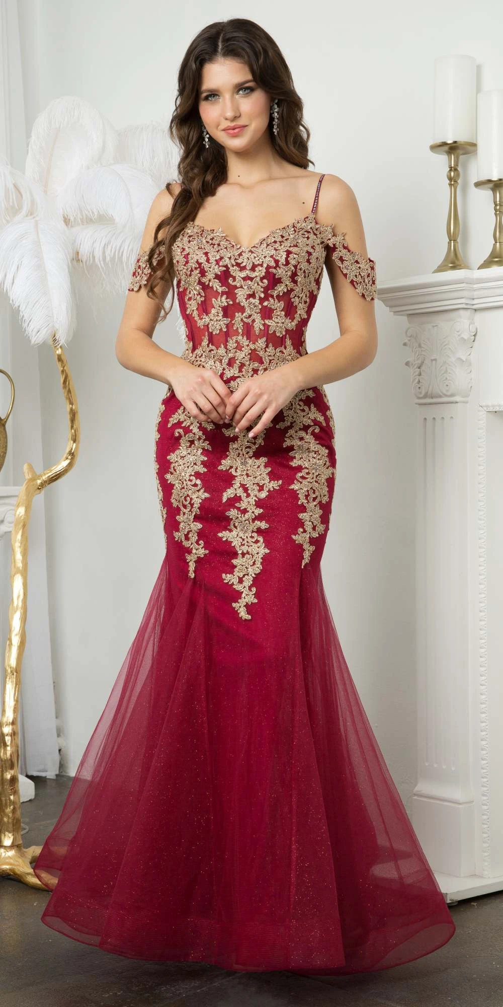 Juno M1018 Floor Length Fitted Mermaid Gown Embroidered Lace Applique(Juno M1018 Floor Length Fitted Mermaid Gown Embroidered Lace Applique) 3 Juno M1018 Floor Length Fitted Mermaid Gown Embroidered Lace Applique(Juno M1018 Floor Length Fitted Mermaid Gown Embroidered Lace Applique) - Image 3