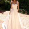 Nox Anabel JW981 Long Sleeveless Corset A-Line Wedding Ball Gown(Nox Anabel Jw981 Long Sleeveless Corset A Line Wedding Ball Gown)