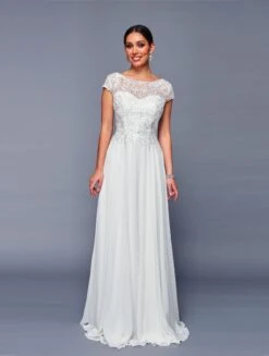 Deklaire Bridal K311 Mother Of The Bride A-Line Cap Sleeve Chiffon Gown(Deklaire Bridal K311 Mother Of The Bride A Line Cap Sleeve Chiffon Gown) -Discount Dress Shops K311 1