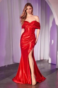 Ladivine KV1115 Dress Off The Shoulder Glitter Dusted Fitted Dress(Ladivine Kv1115 Dress Off The Shoulder Glitter Dusted Fitted Dress) 10 Ladivine KV1115 Dress Off The Shoulder Glitter Dusted Fitted Dress(Ladivine Kv1115 Dress Off The Shoulder Glitter Dusted Fitted Dress) -Discount Dress Shops KV1115 ladivine red