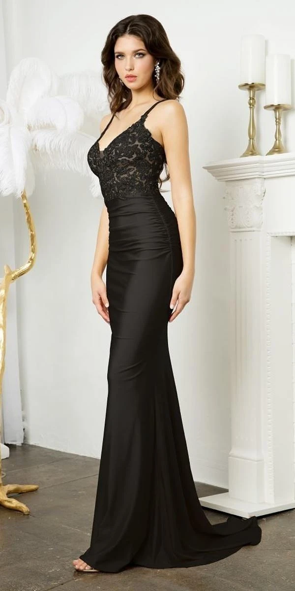 Juno M1006 Floor Length Fitted Sheath Jersey Gown Lace Bodice(Juno M1006 Floor Length Fitted Sheath Jersey Gown Lace Bodice) 8 Juno M1006 Floor Length Fitted Sheath Jersey Gown Lace Bodice(Juno M1006 Floor Length Fitted Sheath Jersey Gown Lace Bodice) - Image 8