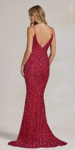 Nox Anabel R1071 Floor Length Sheath Sequin Dress(Nox Anabel R1071 Floor Length Sheath Sequin Dress) 23 Nox Anabel R1071 Floor Length Sheath Sequin Dress(Nox Anabel R1071 Floor Length Sheath Sequin Dress) -Discount Dress Shops R1071 FUCHSIA 4