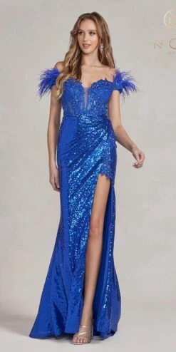 Nox Anabel S1229 Floor Length Fitted Sequin Off The Shoulder Gown(Nox Anabel S1229 Floor Length Fitted Sequin Off The Shoulder Gown) 18 Nox Anabel S1229 Floor Length Fitted Sequin Off The Shoulder Gown(Nox Anabel S1229 Floor Length Fitted Sequin Off The Shoulder Gown) -Discount Dress Shops S1229 ROYALBLUE 1