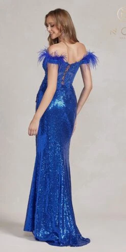 Nox Anabel S1229 Floor Length Fitted Sequin Off The Shoulder Gown(Nox Anabel S1229 Floor Length Fitted Sequin Off The Shoulder Gown) 19 Nox Anabel S1229 Floor Length Fitted Sequin Off The Shoulder Gown(Nox Anabel S1229 Floor Length Fitted Sequin Off The Shoulder Gown) -Discount Dress Shops S1229 ROYALBLUE 3