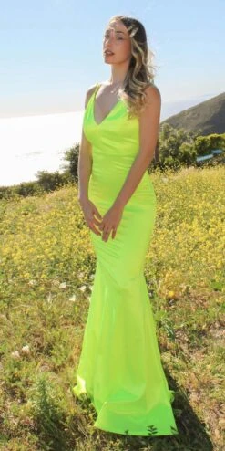 Ladivine SE016 Long Fitted Semi Formal Gown By Amoris(Ladivine Se016 Long Fitted Semi Formal Gown By Amoris)