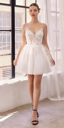 Ladivine SF047 Lace Bodice A-Line Layered Tulle Short Dress(Ladivine Sf047 Lace Bodice A Line Layered Tulle Short Dress) -Discount Dress Shops SF047 offwhite b45384ca c9ec 4ac0 8dab 9e1a4d24c3f5