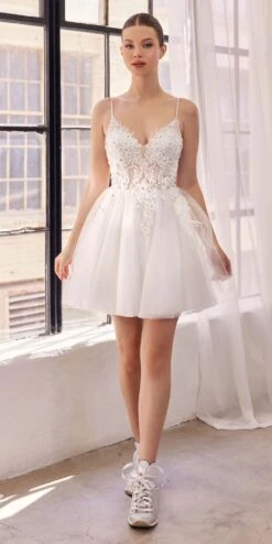 Ladivine SF047 Lace Bodice A-Line Layered Tulle Short Dress(Ladivine Sf047 Lace Bodice A Line Layered Tulle Short Dress) -Discount Dress Shops SF047 offwhite c4d32630 3385 4b01 aae6 01fb5812ac10