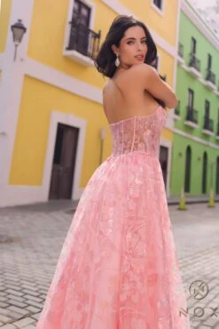 Nox Anabel T1332 Bell Of The Ball Strapless A-Line Sequin Floral Dress(Nox Anabel T1332 Bell Of The Ball Strapless A Line Sequin Floral Dress) 13 Nox Anabel T1332 Bell Of The Ball Strapless A-Line Sequin Floral Dress(Nox Anabel T1332 Bell Of The Ball Strapless A Line Sequin Floral Dress) -Discount Dress Shops T1332BLUSH 6