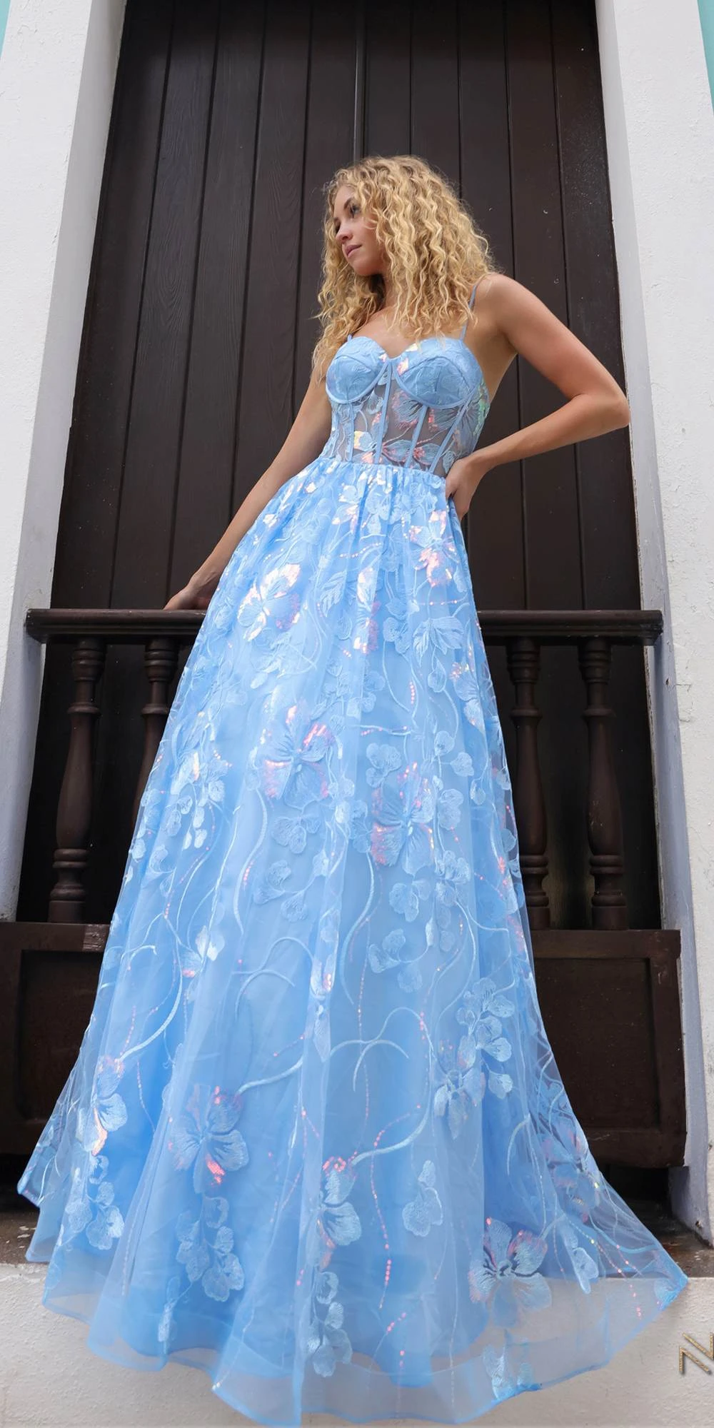 Nox Anabel T1332 Bell Of The Ball Strapless A-Line Sequin Floral Dress(Nox Anabel T1332 Bell Of The Ball Strapless A Line Sequin Floral Dress) 6 Nox Anabel T1332 Bell Of The Ball Strapless A-Line Sequin Floral Dress(Nox Anabel T1332 Bell Of The Ball Strapless A Line Sequin Floral Dress) - Image 6