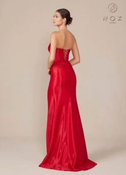 Nox Anabel T1489 Dress Long Strapless Fitted Evening Gown(Nox Anabel T1489 Dress Long Strapless Fitted Evening Gown) 25 Nox Anabel T1489 Dress Long Strapless Fitted Evening Gown(Nox Anabel T1489 Dress Long Strapless Fitted Evening Gown) -Discount Dress Shops T1489 nox anabeldeep red back