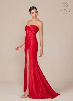 Nox Anabel T1489 Dress Long Strapless Fitted Evening Gown(Nox Anabel T1489 Dress Long Strapless Fitted Evening Gown) 26 Nox Anabel T1489 Dress Long Strapless Fitted Evening Gown(Nox Anabel T1489 Dress Long Strapless Fitted Evening Gown) -Discount Dress Shops T1489 nox anabeldeep red side