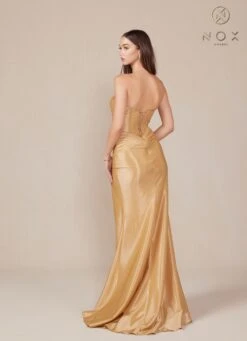 Nox Anabel T1489 Dress Long Strapless Fitted Evening Gown(Nox Anabel T1489 Dress Long Strapless Fitted Evening Gown) 28 Nox Anabel T1489 Dress Long Strapless Fitted Evening Gown(Nox Anabel T1489 Dress Long Strapless Fitted Evening Gown) -Discount Dress Shops T1489 nox anabelgold back