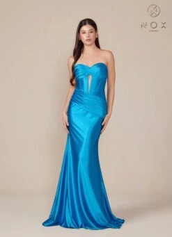 Nox Anabel T1500 Dress Satin Strapless Floor Length Keyhole Bodice(Nox Anabel T1500 Dress Satin Strapless Floor Length Keyhole Bodice) 24 Nox Anabel T1500 Dress Satin Strapless Floor Length Keyhole Bodice(Nox Anabel T1500 Dress Satin Strapless Floor Length Keyhole Bodice) -Discount Dress Shops T1500 nox anabel ocean blue
