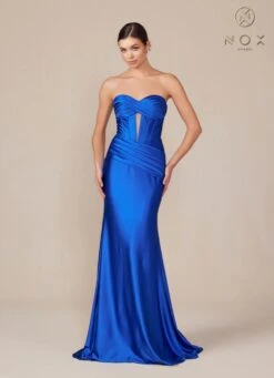 Nox Anabel T1500 Dress Satin Strapless Floor Length Keyhole Bodice(Nox Anabel T1500 Dress Satin Strapless Floor Length Keyhole Bodice) 28 Nox Anabel T1500 Dress Satin Strapless Floor Length Keyhole Bodice(Nox Anabel T1500 Dress Satin Strapless Floor Length Keyhole Bodice) -Discount Dress Shops T1500 nox anabel royal