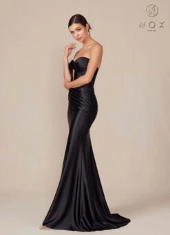 Nox Anabel T1500 Dress Satin Strapless Floor Length Keyhole Bodice(Nox Anabel T1500 Dress Satin Strapless Floor Length Keyhole Bodice) 36 Nox Anabel T1500 Dress Satin Strapless Floor Length Keyhole Bodice(Nox Anabel T1500 Dress Satin Strapless Floor Length Keyhole Bodice) -Discount Dress Shops T1500 nox anabel black side