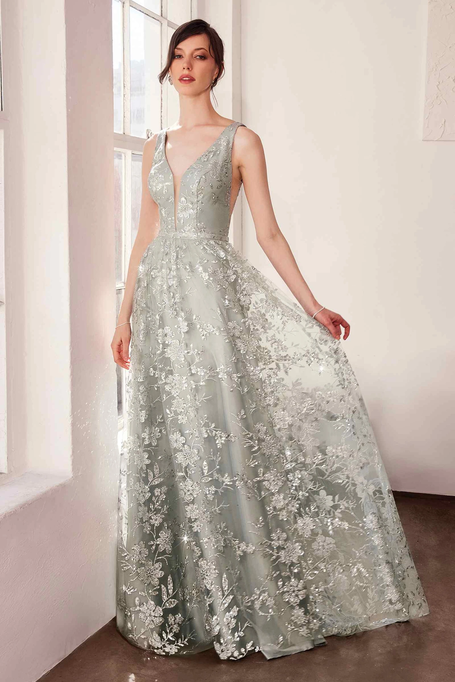 Ladivine Amoris T606 Long Sleeveless Glitter Print A-Line Gown(Ladivine Amoris T606 Long Sleeveless Glitter Print A Line Gown) 8 Ladivine Amoris T606 Long Sleeveless Glitter Print A-Line Gown(Ladivine Amoris T606 Long Sleeveless Glitter Print A Line Gown) - Image 8