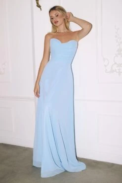 Ladivine Amoris T703 Dress Strapless A-Line Bridesmaid Gown(Ladivine Amoris T703 Dress Strapless A Line Bridesmaid Gown) 38 Ladivine Amoris T703 Dress Strapless A-Line Bridesmaid Gown(Ladivine Amoris T703 Dress Strapless A Line Bridesmaid Gown) -Discount Dress Shops T703 SKY BLUE FRONT