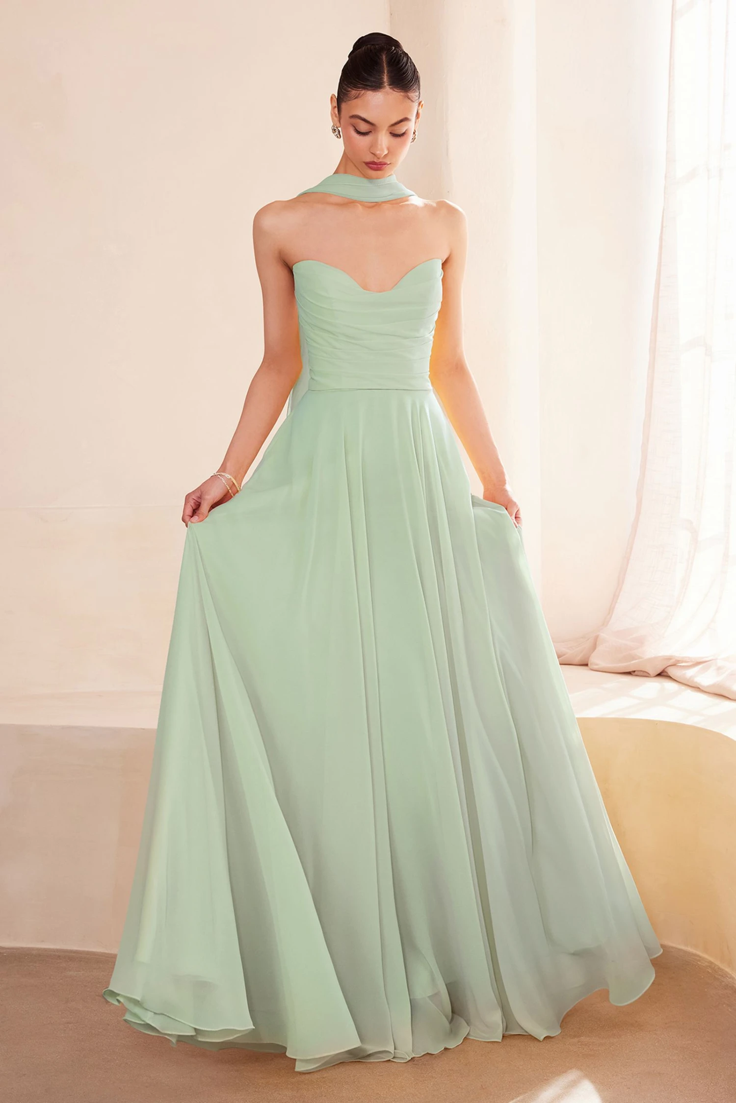 Ladivine Amoris T703 Dress Strapless A-Line Bridesmaid Gown(Ladivine Amoris T703 Dress Strapless A Line Bridesmaid Gown) 8 Ladivine Amoris T703 Dress Strapless A-Line Bridesmaid Gown(Ladivine Amoris T703 Dress Strapless A Line Bridesmaid Gown) - Image 8