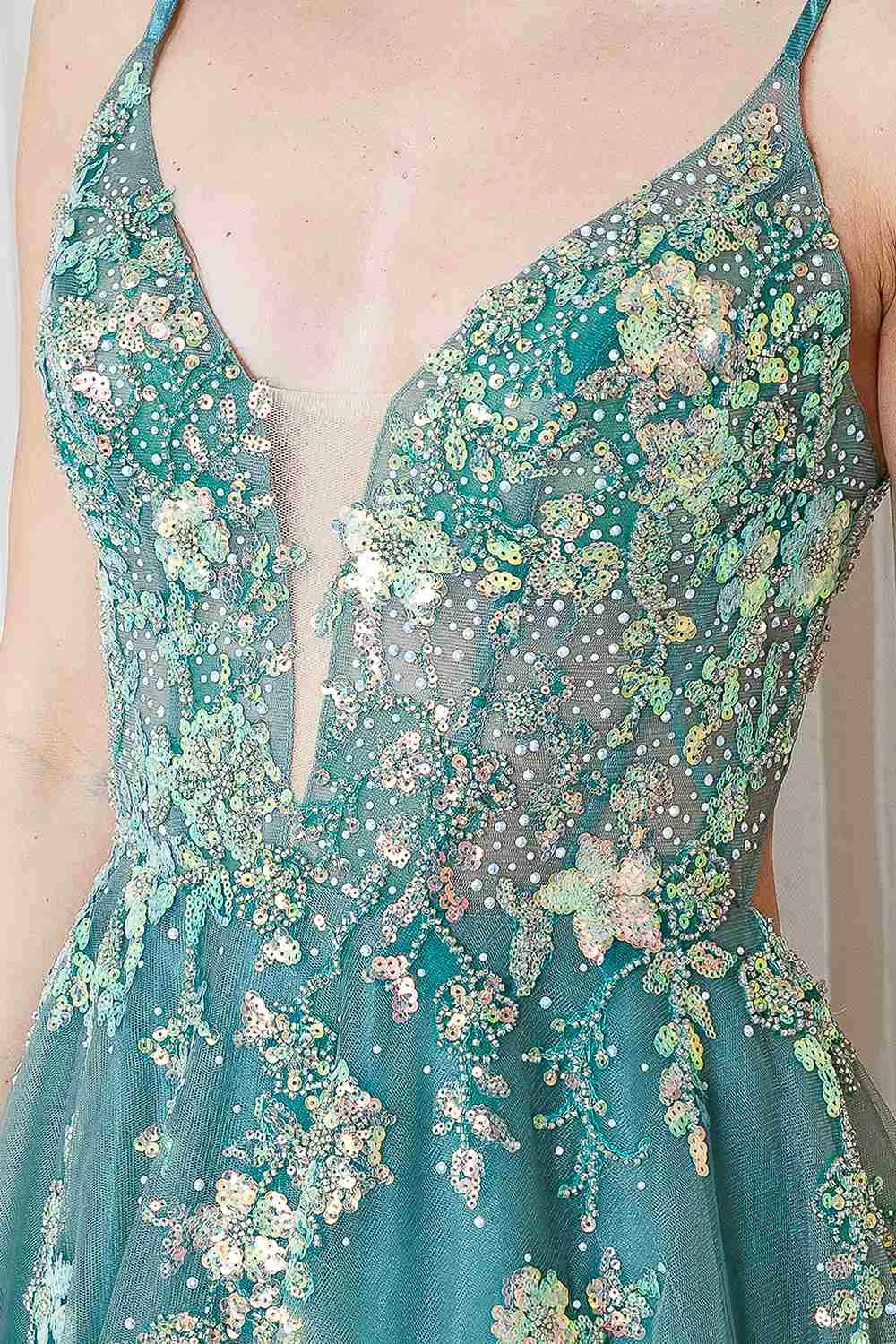 Amelia Couture TM1003 Long A-Line Ethereal Mesh Skirt Side Slit Dress(Amelia Couture Tm1003 Long A Line Ethereal Mesh Skirt Side Slit Dress) 6 Amelia Couture TM1003 Long A-Line Ethereal Mesh Skirt Side Slit Dress(Amelia Couture Tm1003 Long A Line Ethereal Mesh Skirt Side Slit Dress) - Image 6