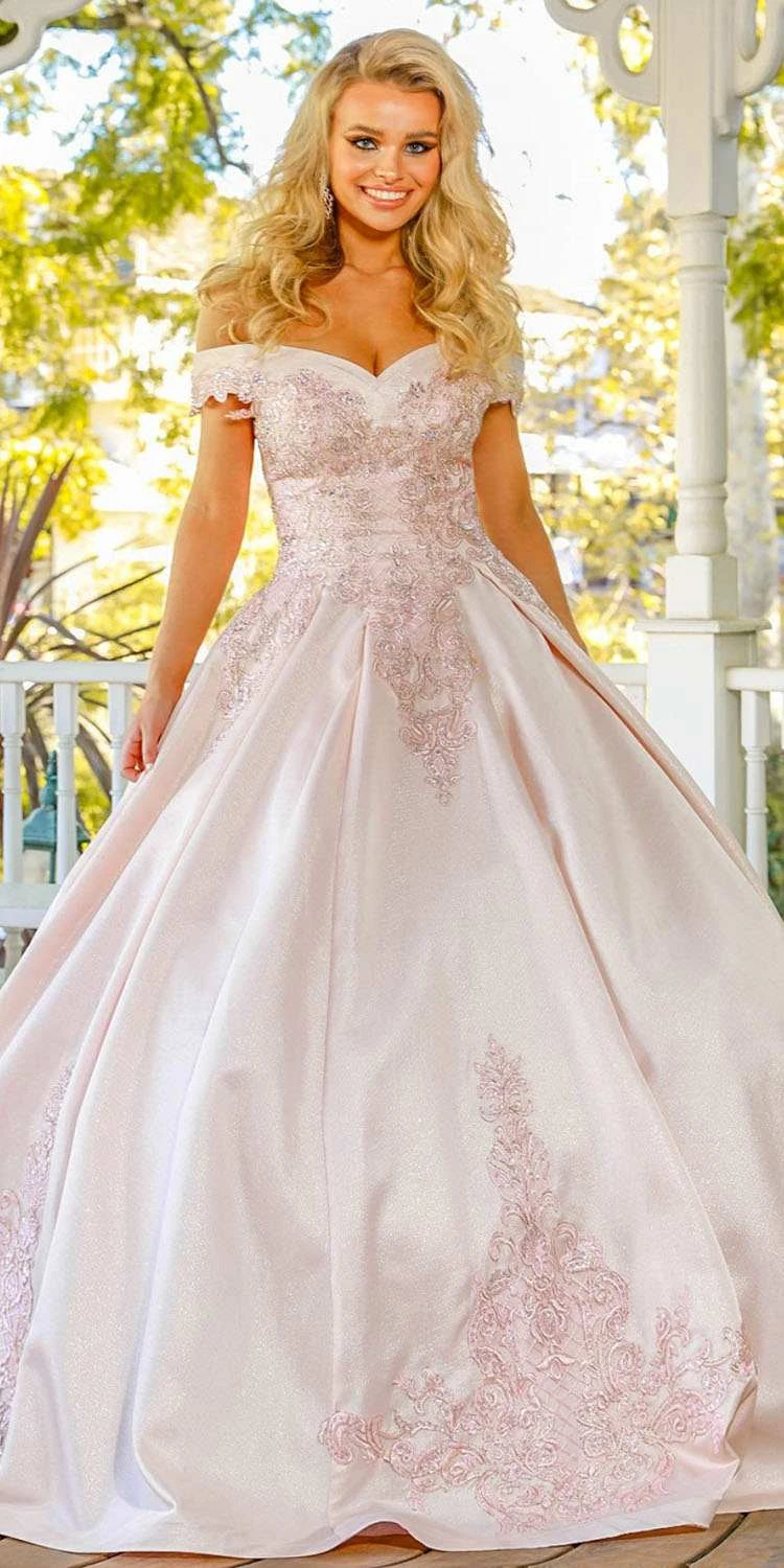 Nox Anabel U802 Off The Shoulder Embroidered Quinceanera Ball Gown(Blush Off The Shoulder Embroidered Quinceanera A Line Ball Gown) 1 Nox Anabel U802 Off The Shoulder Embroidered Quinceanera Ball Gown(Blush Off The Shoulder Embroidered Quinceanera A Line Ball Gown)