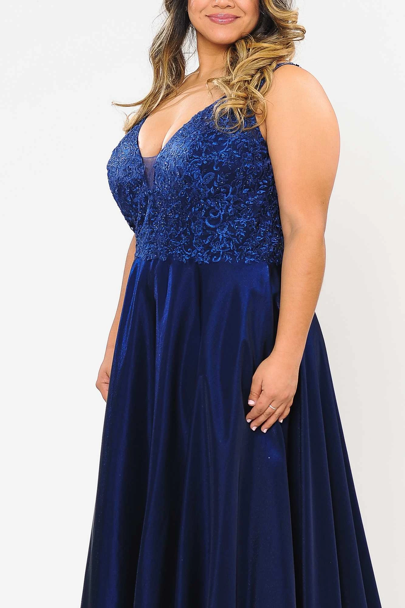 Lindas W1032 Floor Length Embroidered Bodice Top Satin Skirt Pocket Dress(Lindas W1032 Floor Length Embroidered Bodice Top Satin Skirt Pocket Dress) 6 Lindas W1032 Floor Length Embroidered Bodice Top Satin Skirt Pocket Dress(Lindas W1032 Floor Length Embroidered Bodice Top Satin Skirt Pocket Dress) - Image 6