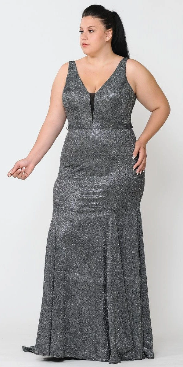 Lindas W1086 Deep Illusion V-Neck Fitted Glitter Dress(Lindas W1086 Deep Illusion V Neck Fitted Glitter Dress) 7 Lindas W1086 Deep Illusion V-Neck Fitted Glitter Dress(Lindas W1086 Deep Illusion V Neck Fitted Glitter Dress) - Image 7