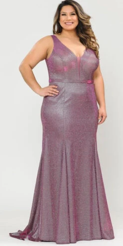 Lindas W1086 Deep Illusion V-Neck Fitted Glitter Dress(Lindas W1086 Deep Illusion V Neck Fitted Glitter Dress) 11 Lindas W1086 Deep Illusion V-Neck Fitted Glitter Dress(Lindas W1086 Deep Illusion V Neck Fitted Glitter Dress) -Discount Dress Shops W1086 MAGENTA