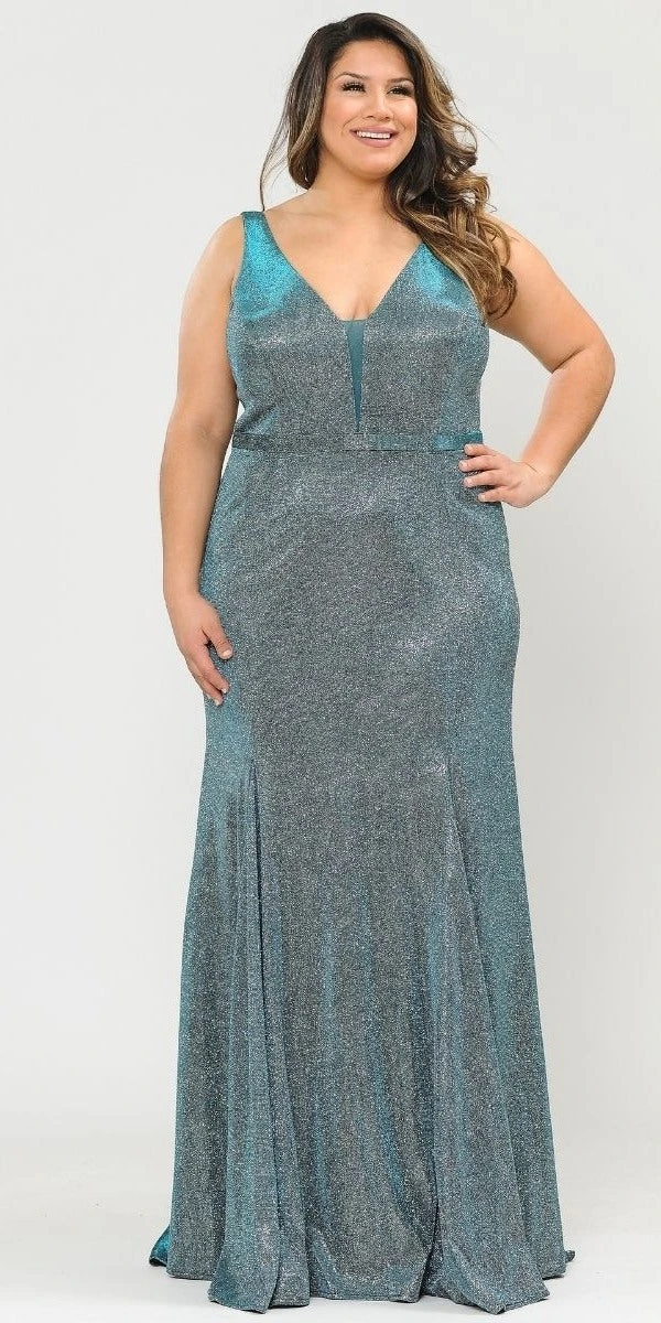 Lindas W1086 Deep Illusion V-Neck Fitted Glitter Dress(Lindas W1086 Deep Illusion V Neck Fitted Glitter Dress) 1 Lindas W1086 Deep Illusion V-Neck Fitted Glitter Dress(Lindas W1086 Deep Illusion V Neck Fitted Glitter Dress)