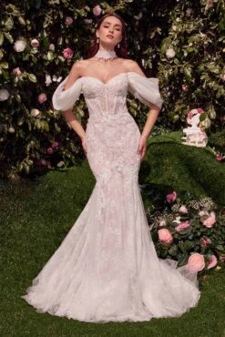 Andrea & Leo WL031 Dress Detachable Wings Mermaid Wedding Gown(Andrea Leo Wl031 Dress Detachable Wings Mermaid Wedding Gown)