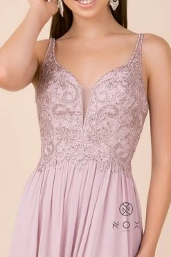 Nox Anabel Y299 A-Line Long Dress With Slit Beaded Bodice(A Line Long Formal Dress With Slit Beaded Bodice Burgundy) 32 Nox Anabel Y299 A-Line Long Dress With Slit Beaded Bodice(A Line Long Formal Dress With Slit Beaded Bodice Burgundy) -Discount Dress Shops Y299 nox anabel mauve zoom 0be0da86 e174 4e6f 8315 b75b6e3ecd42