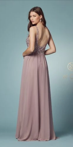 Nox Anabel Y299 A-Line Long Dress With Slit Beaded Bodice(A Line Long Formal Dress With Slit Beaded Bodice Burgundy) 28 Nox Anabel Y299 A-Line Long Dress With Slit Beaded Bodice(A Line Long Formal Dress With Slit Beaded Bodice Burgundy) -Discount Dress Shops Y299 LIGHTMAUVE 35