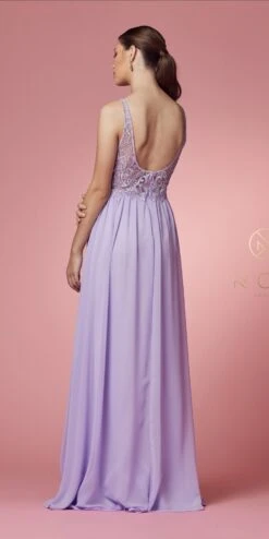 Nox Anabel Y299 A-Line Long Dress With Slit Beaded Bodice(A Line Long Formal Dress With Slit Beaded Bodice Burgundy) 37 Nox Anabel Y299 A-Line Long Dress With Slit Beaded Bodice(A Line Long Formal Dress With Slit Beaded Bodice Burgundy) -Discount Dress Shops Y299 LILAC 59