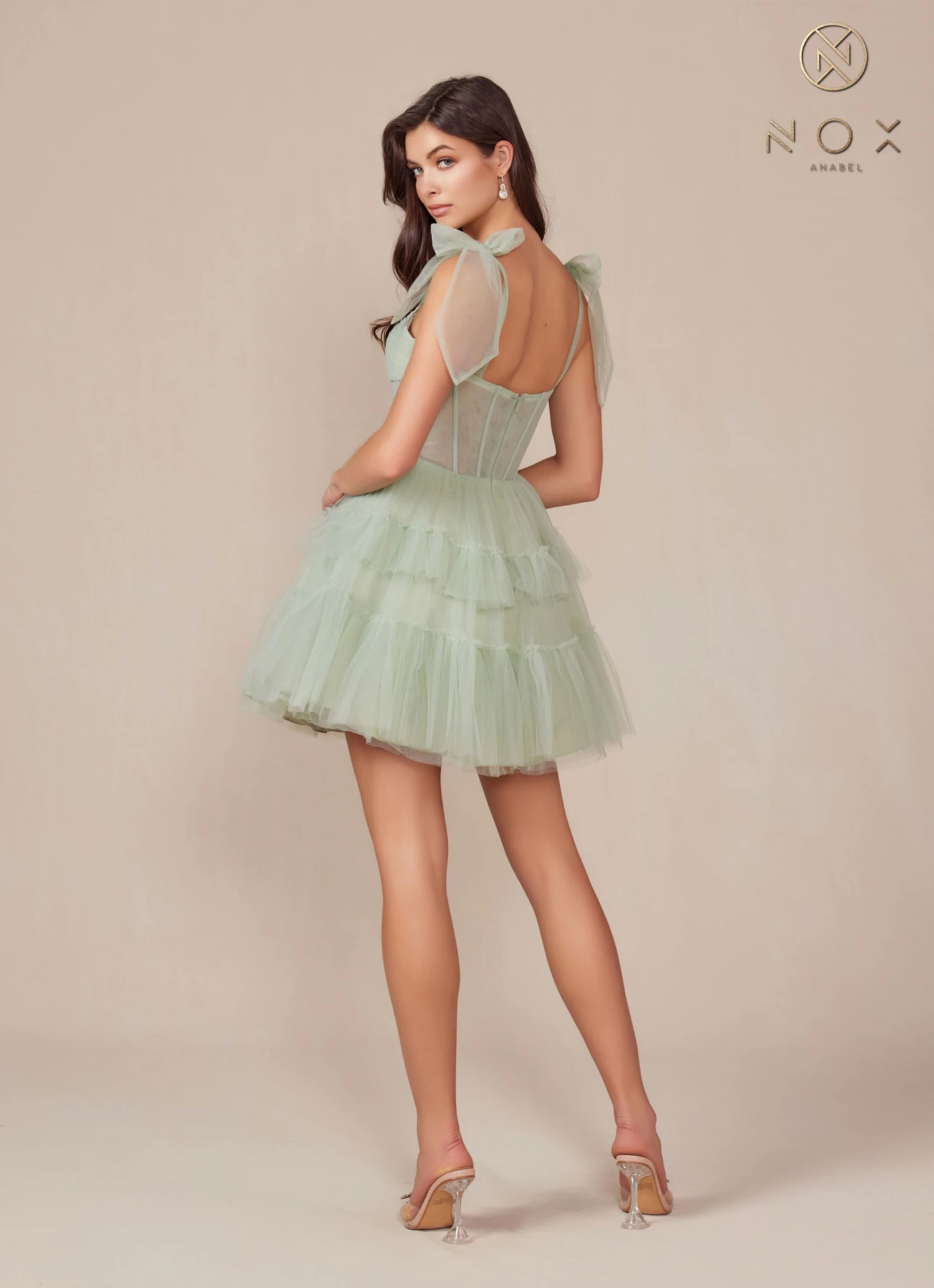 Nox Anabel Y858 Dress Short A-Line Ruffled Tiered Tulle Skirt(Nox Anabel Y858 Dress Short A Line Ruffled Tiered Tulle Skirt) 12 Nox Anabel Y858 Dress Short A-Line Ruffled Tiered Tulle Skirt(Nox Anabel Y858 Dress Short A Line Ruffled Tiered Tulle Skirt) - Image 12