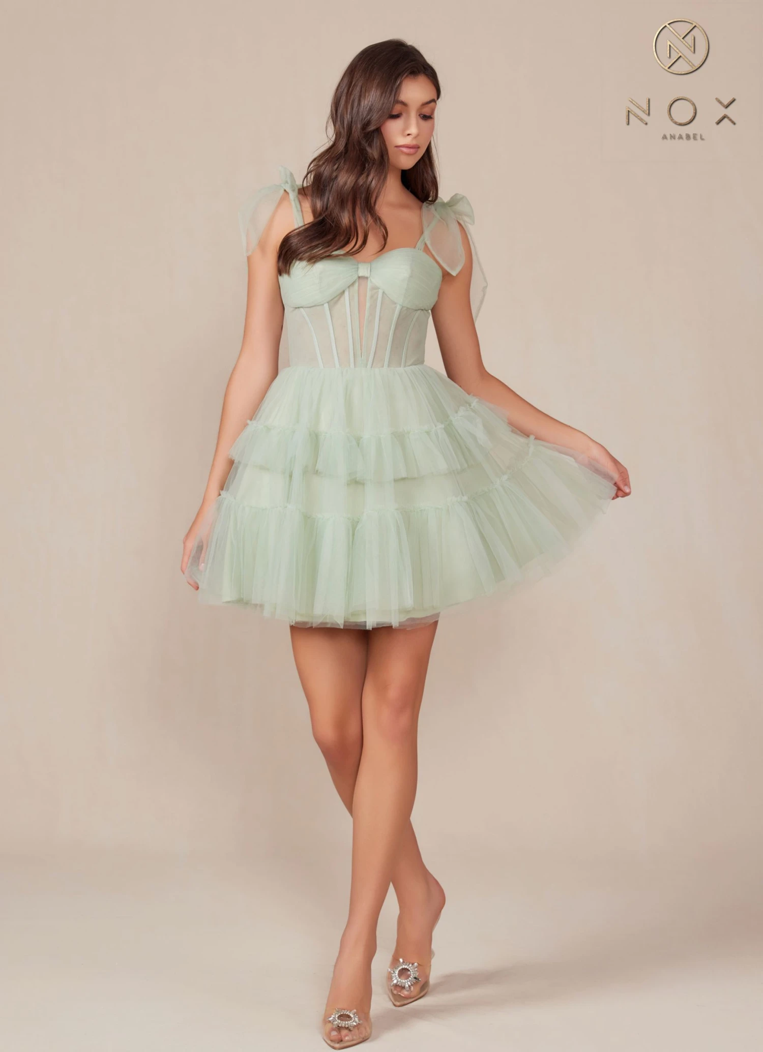 Nox Anabel Y858 Dress Short A-Line Ruffled Tiered Tulle Skirt(Nox Anabel Y858 Dress Short A Line Ruffled Tiered Tulle Skirt) 14 Nox Anabel Y858 Dress Short A-Line Ruffled Tiered Tulle Skirt(Nox Anabel Y858 Dress Short A Line Ruffled Tiered Tulle Skirt) - Image 14