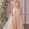 Cinderella Divine CD0195 Dress Long A-Line Layered Tulle Gown(Cinderella Divine Cd0195 Dress Long A Line Layered Tulle Gown)