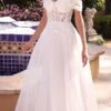 Cinderella Divine CD961W Long Lace Off The Shoulder Bridal Gown(Long Lace Off The Shoulder Bridal Gown By Cinderella Divine Cd961w)