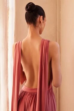 Amoris By Cinderella Divine CV01P(Amoris By Cinderella Divine Cv01p) -Discount Dress Shops cv01p cinnamon rose back zoom