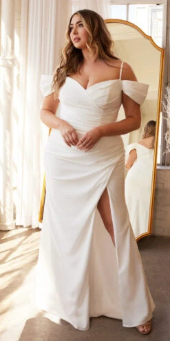 Cinderella Divine KV1057WC Crepe Off The Shoulder Dress(Crepe Off The Shoulder Dress By Cinderella Divine Kv1057wc)