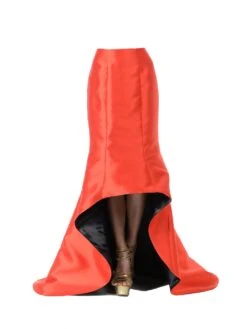Poly USA | Ed Young SK26 High Low Skirt Mikado(Sk26 High Low Skirt Coral Mikado) -Discount Dress Shops sk26 poly usa red