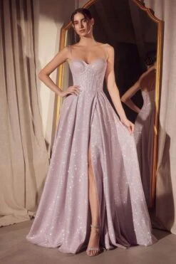 Ladivine Amoris T706 Dress Off The Shoulder Fitted Gown(Ladivine Amoris T706 Dress Off The Shoulder Fitted Gown) -Discount Dress Shops t706 lt pink front