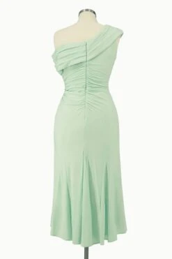 Ladivine Amoris T802 Knee Length One Shoulder Chiffon Dress(Ladivine T802 Knee Length One Shoulder Chiffon Dress) -Discount Dress Shops t802 mint back