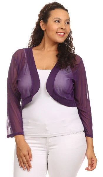 Purple Sheer Bolero Chiffon 3/4 Length Purple Chiffon Bolero Jacket(Purple Sheer Bolero Chiffon 3 4 Length Purple Chiffon Bolero Jacket) 1 Purple Sheer Bolero Chiffon 3/4 Length Purple Chiffon Bolero Jacket(Purple Sheer Bolero Chiffon 3 4 Length Purple Chiffon Bolero Jacket)