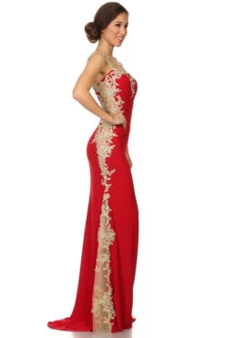 Eureka 6006 Sheath Mermaid Silhouette Gown Lace Trim(Sheath Mermaid Silhouette Gown Burgundy Floor Length Lace Trim) -Discount Dress Shops yhst 94935736666794 2454 1137095391 4d3d3de5 fac6 4e11 bc5f 3781e55b9ee8