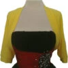 Mid Length Yellow Bolero Jacket Stretch Shrug Bridal Wedding Jacket(Mid Length Yellow Bolero Jacket Stretch Shrug Bridal Wedding Jacket)
