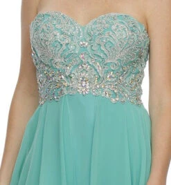 Juliet 553 Layered Strapless Sweetheart Neckline Prom Dress(Layered Strapless Sweetheart Neckline Jade Prom Dress) -Discount Dress Shops yhst 94935736666794 2454 663391863