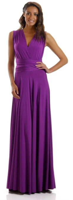 Poly USA | Ed Young 7022 Long Convertible Jersey Dress 20 Different Looks(Long Magenta Convertible Jersey Dress 20 Different Looks)