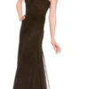 Poly USA | Ed Young 5944 One Shoulder Dress Chiffon Rose Petal Strap Greek Gown(On Special Limited Stock One Shoulder Formal Black Dress Chiffon Rose Petal Strap Greek Gown)