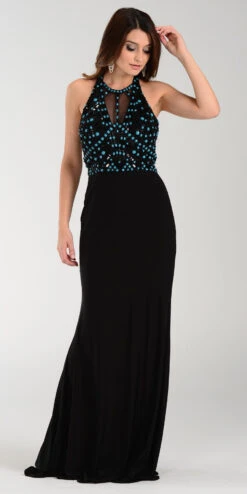 Poly USA | Ed Young 7378 Special Occasion Long Dress Halter Strap(On Special Limited Stock Poly Usa 7378 Special Occasion Long Dress Black Halter Strap)